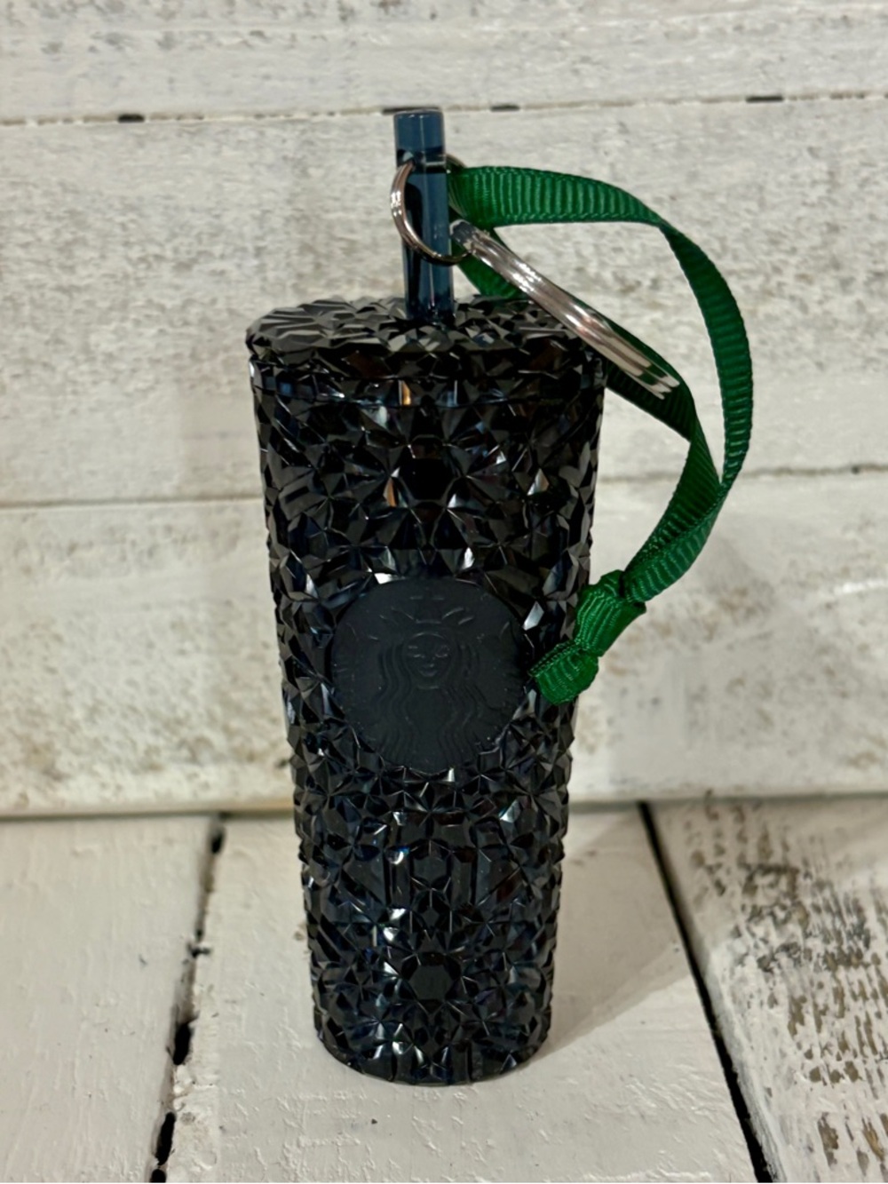 NWT Starbucks 2024 Navy Gemstone Tumbler Key Chain Ornament